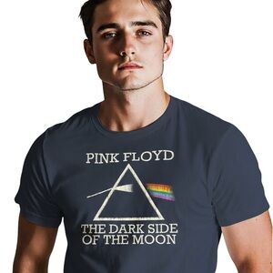 Pink Floyd Dark Side Graphic Tee - Navy